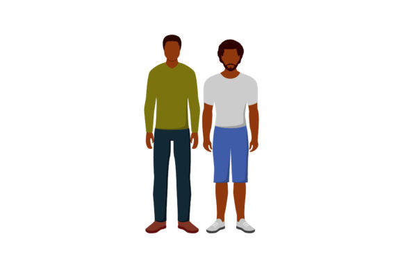2 Family Member Set Vector Assets for Embroidery Projects