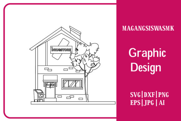 City Flat Illustration Drugstore Funny: A Graphics Freebie for Creative Branding