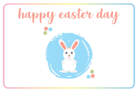 Colorful Easter Bunny Graphics for Freebies and Creative Publishing