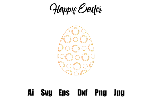 Easter Egg Golden Line: A Polished Graphic Design Asset for Content Creators