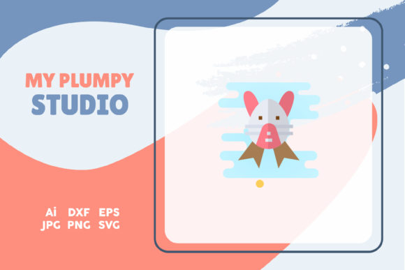 Easter Icon Bunny Fly Wings Sky Blue – A Versatile Freebie for Spring Graphics