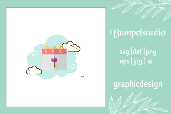 Easter Icon Calendar Rose Cloud White – A Graphics Freebie for Real Crafting Projects