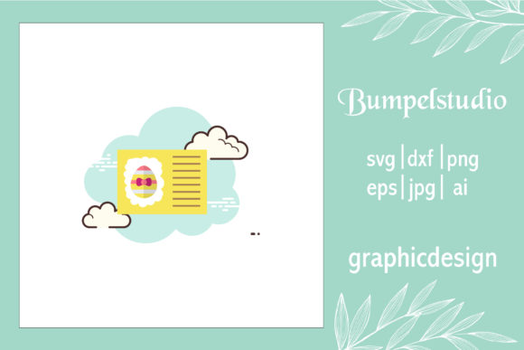 Easter Icon Egg Card Cloud Sky White: A Versatile Graphic Design Freebie for Content Creators
