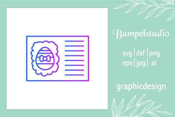 Easter Icon Egg Card Gradient Line: A Versatile Graphic Design Asset for Creative Sellers