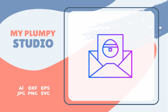 Easter Icon Egg Card Mail Line Gradient: A Versatile Graphic Design Freebie for Creative Marketers