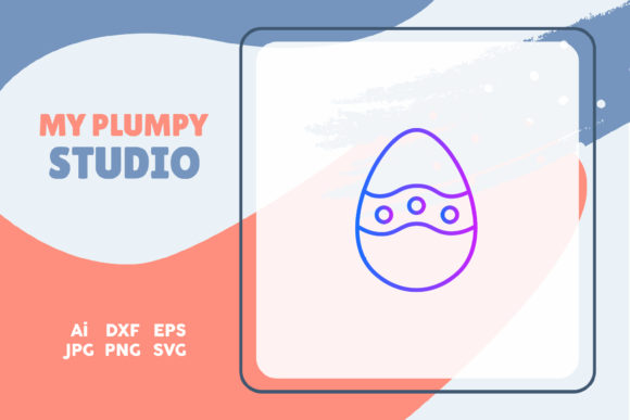 Easter Icon Egg Simple Line Gradient: A Practical Graphic Design Asset for Digital Sellers