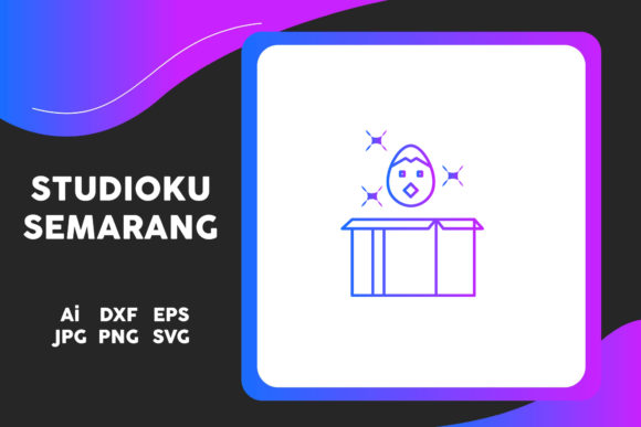 Easter Icon Egg Surprise Box Gradient – A Graphics Freebie for Creative Branding