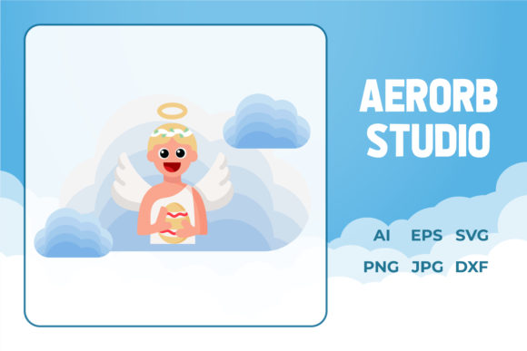 Easter Icon Illustration Design Angel – A Graphics Freebie for Handmade Creators