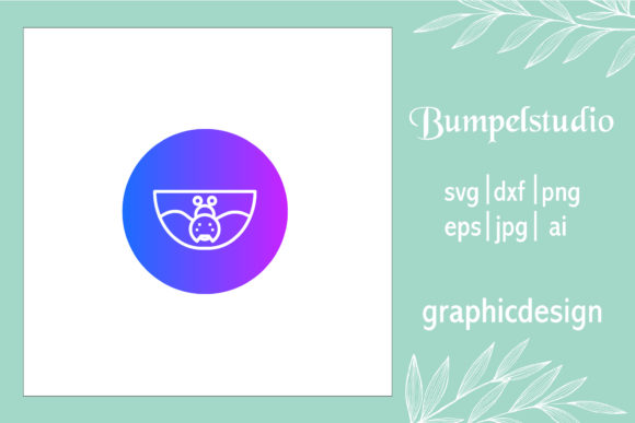 Easter Icon Ladybug Bowl Circle Gradient: A Vibrant Graphic for Creative Projects