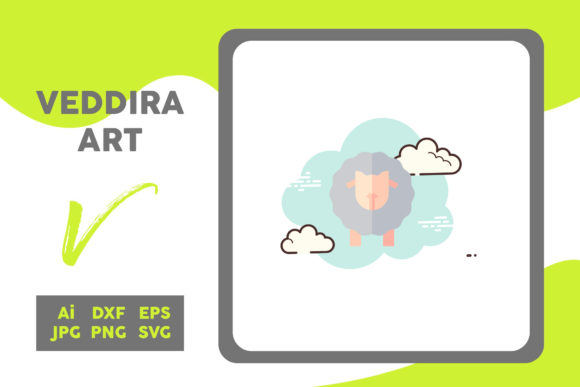 Easter Icon Sheep Cloud White: A Thoughtful Embroidery Design for Spring Projects