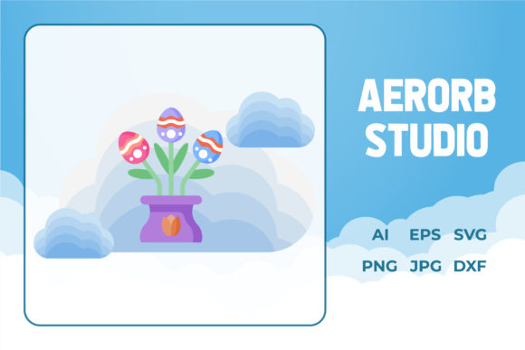 Easter Icon Vector Illustration Flower: A Versatile Graphics Freebie for Creative Campaigns