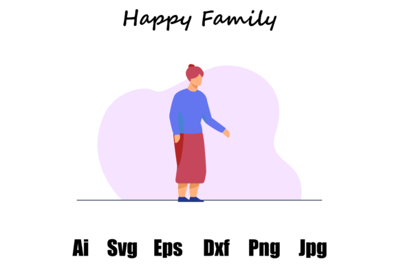 Family Vector Art Illustration – A Versatile Graphic Design Freebie for Handmade Creators