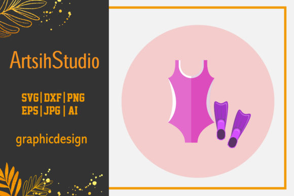 Flat Illustration Summer Swimsuit Design Review