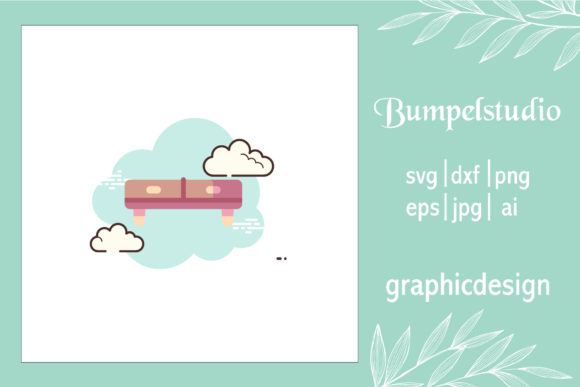 House Icon Table Cupboard Cloud White: A Modern Graphic Freebie for Branding and Marketing