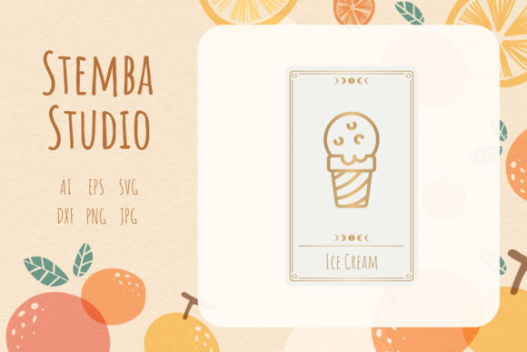 Ice Cream Card Illustration Vector Art for Creative Projects