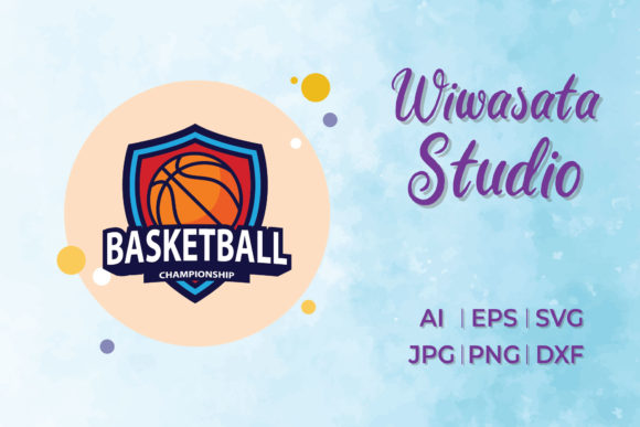 Logo Basketball Circle Buble Style: A Freebie Graphic for Craft Creators
