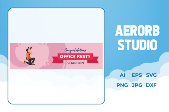 Office Party Paper Card Graphic Template – A Versatile Freebie for Modern Branding