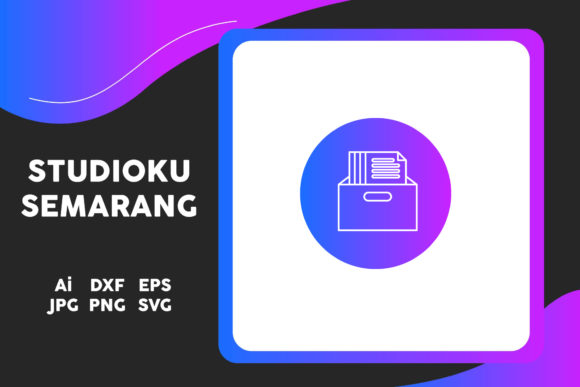 School Icon Documents Circle Gradient: A Versatile Graphic Freebie for Local Branding