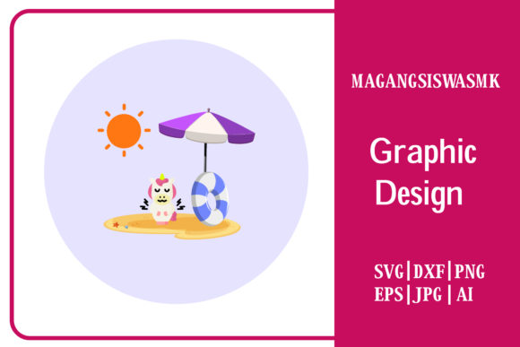 Unicorn Flat Illustration Stomach Ache: A Versatile Graphics Freebie for Content Creators
