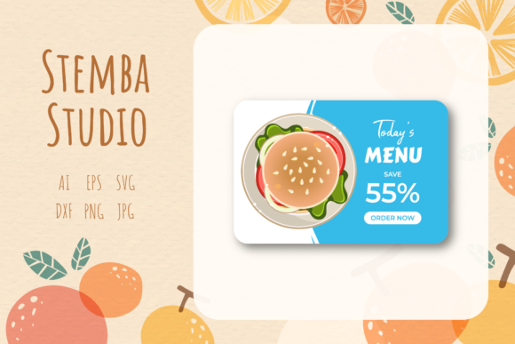 Vector Food Sale Banner Illustration Art: A Freebie Graphic for Crafters